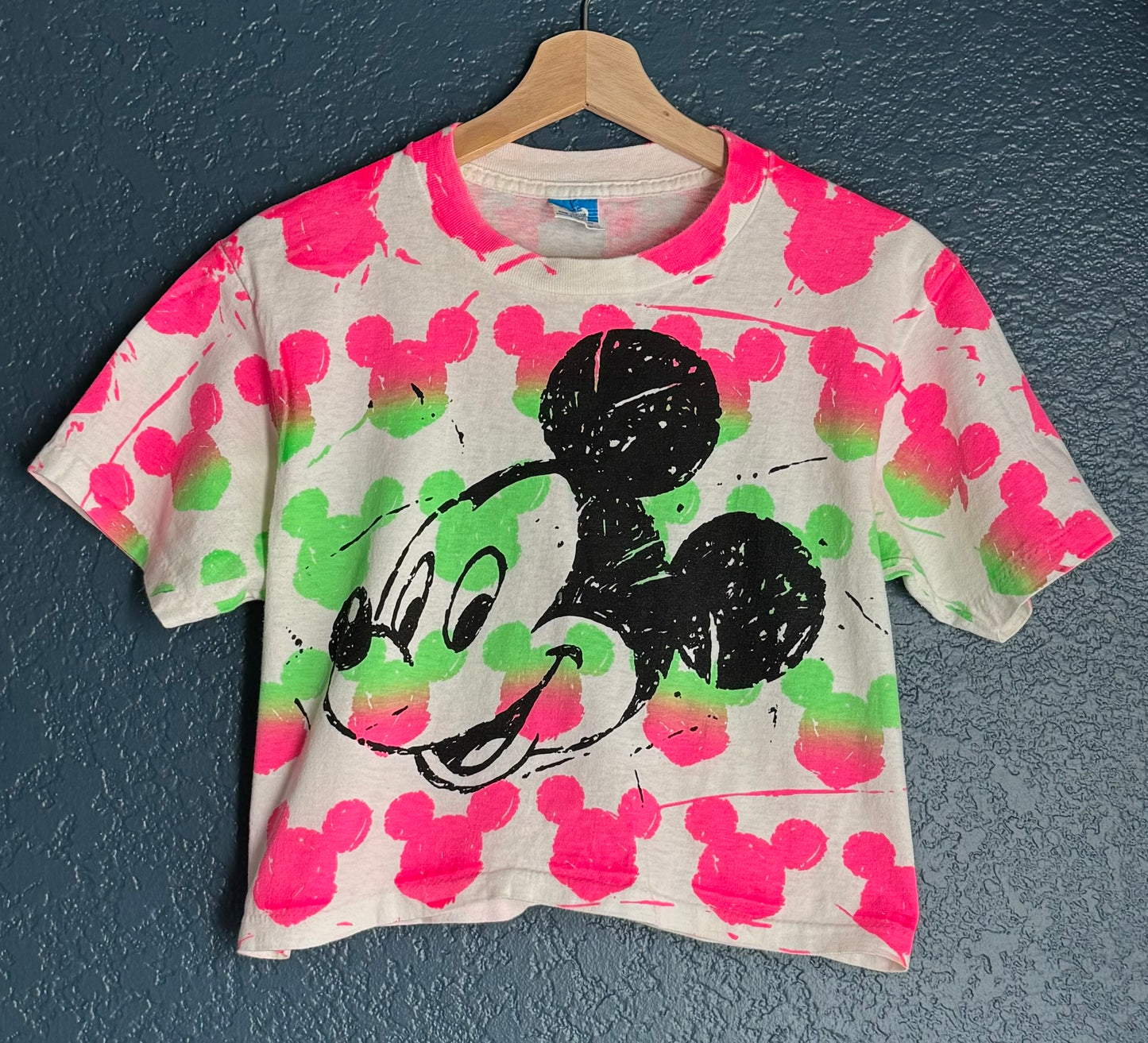 Cropped AOP Mickey Mouse Tee