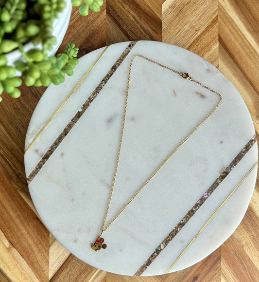 Minnie Head Pendant Necklace