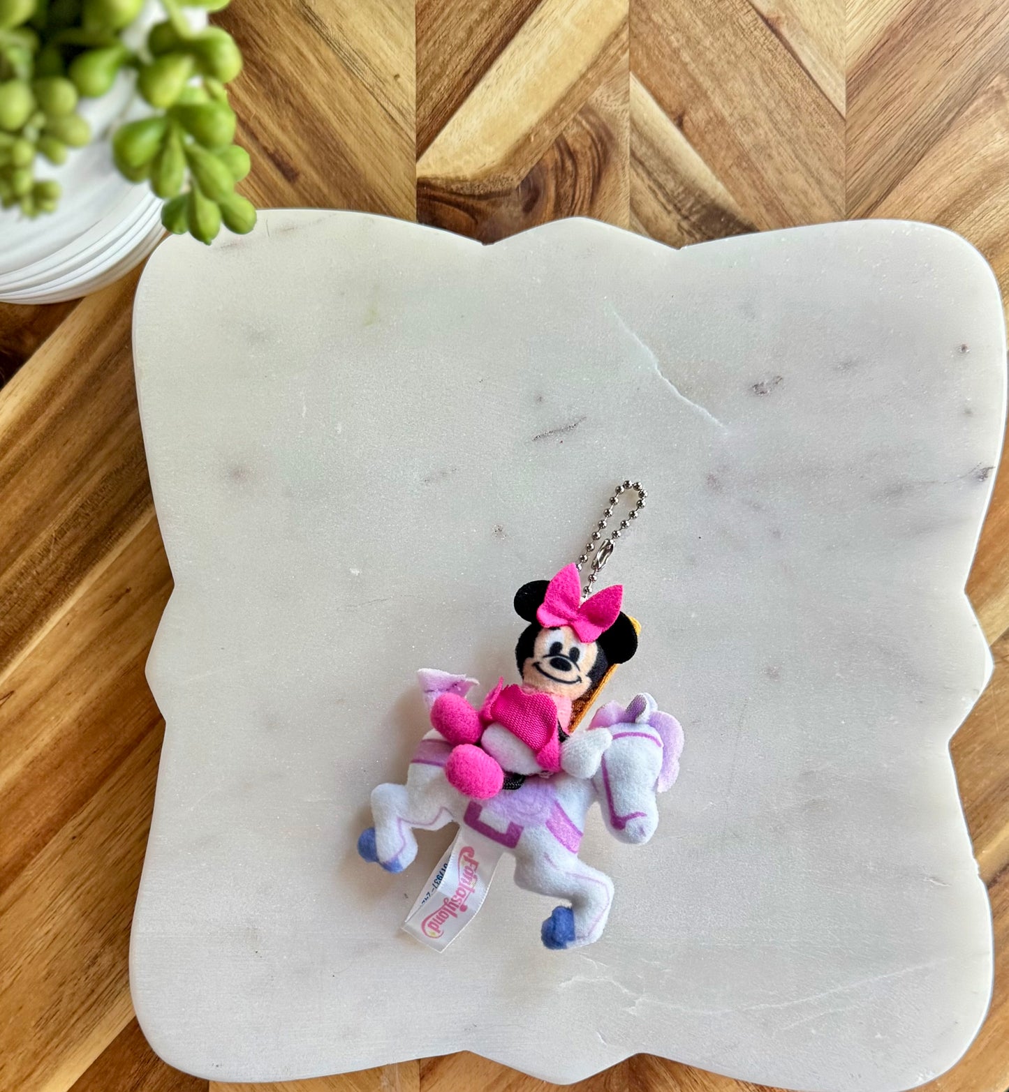 Minnie Mouse Carousal Plush Bag Charm / Key Chain