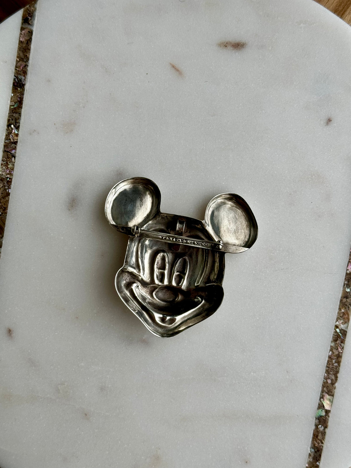 Sterling Silver Mickey Mouse Brooch / Pendant