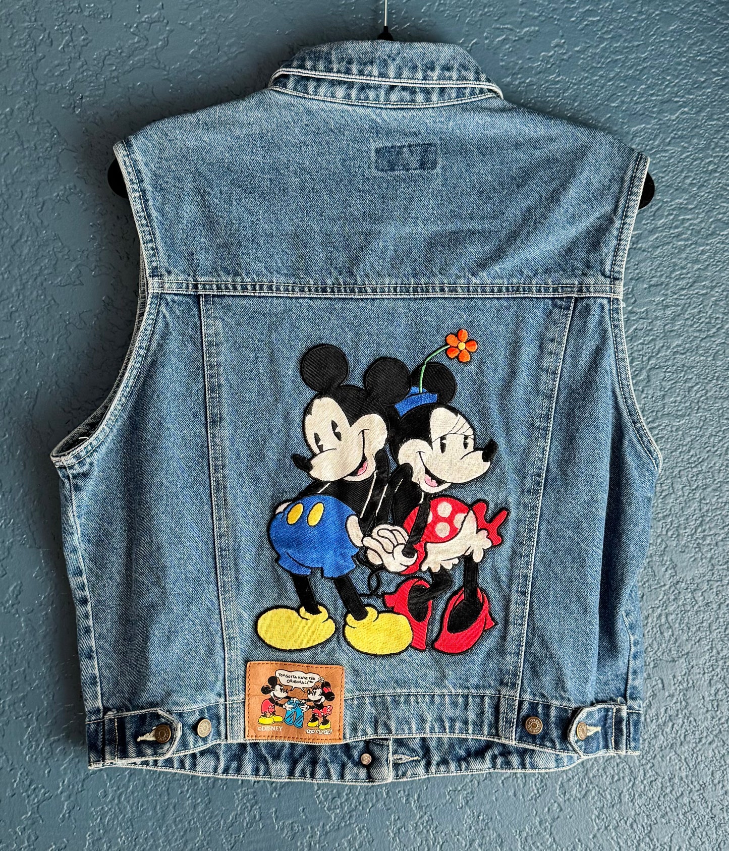 Too Cute Denim Mickey & Minnie Vest