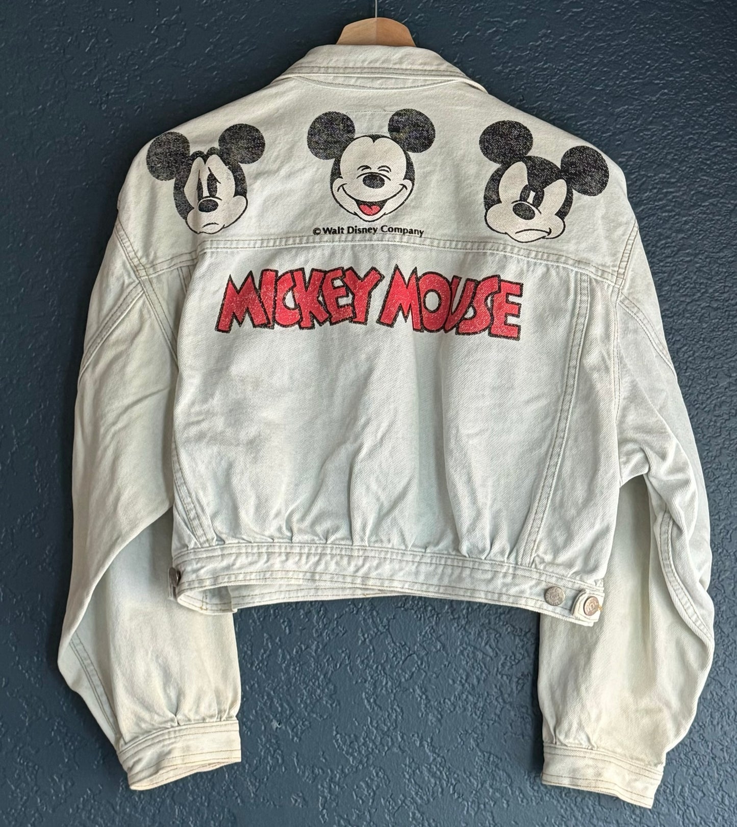 Moody Mickey Cropped Jean Jacket