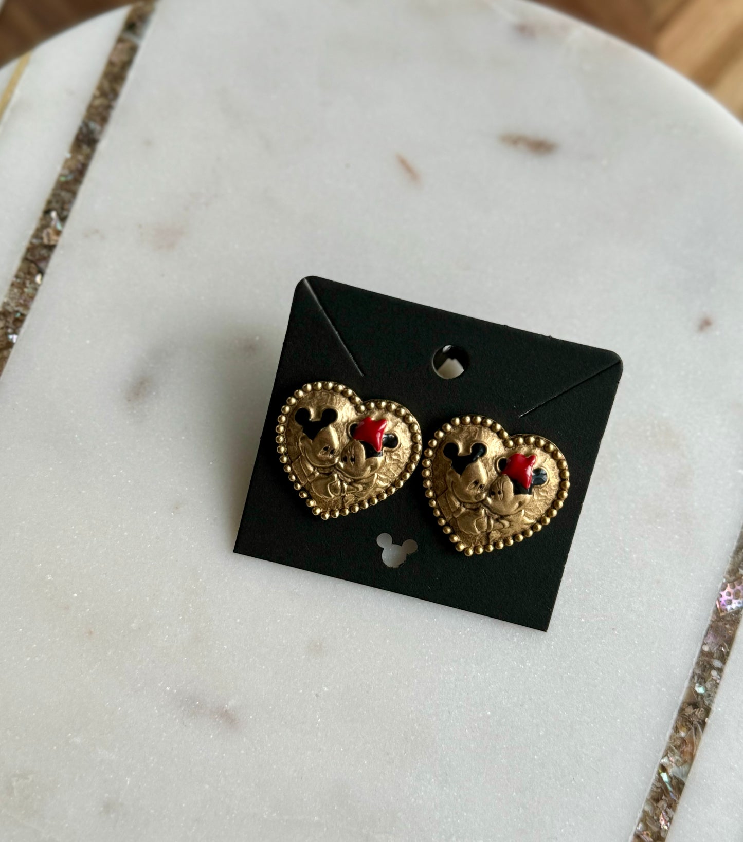 Mickey & Minnie Heart Earrings