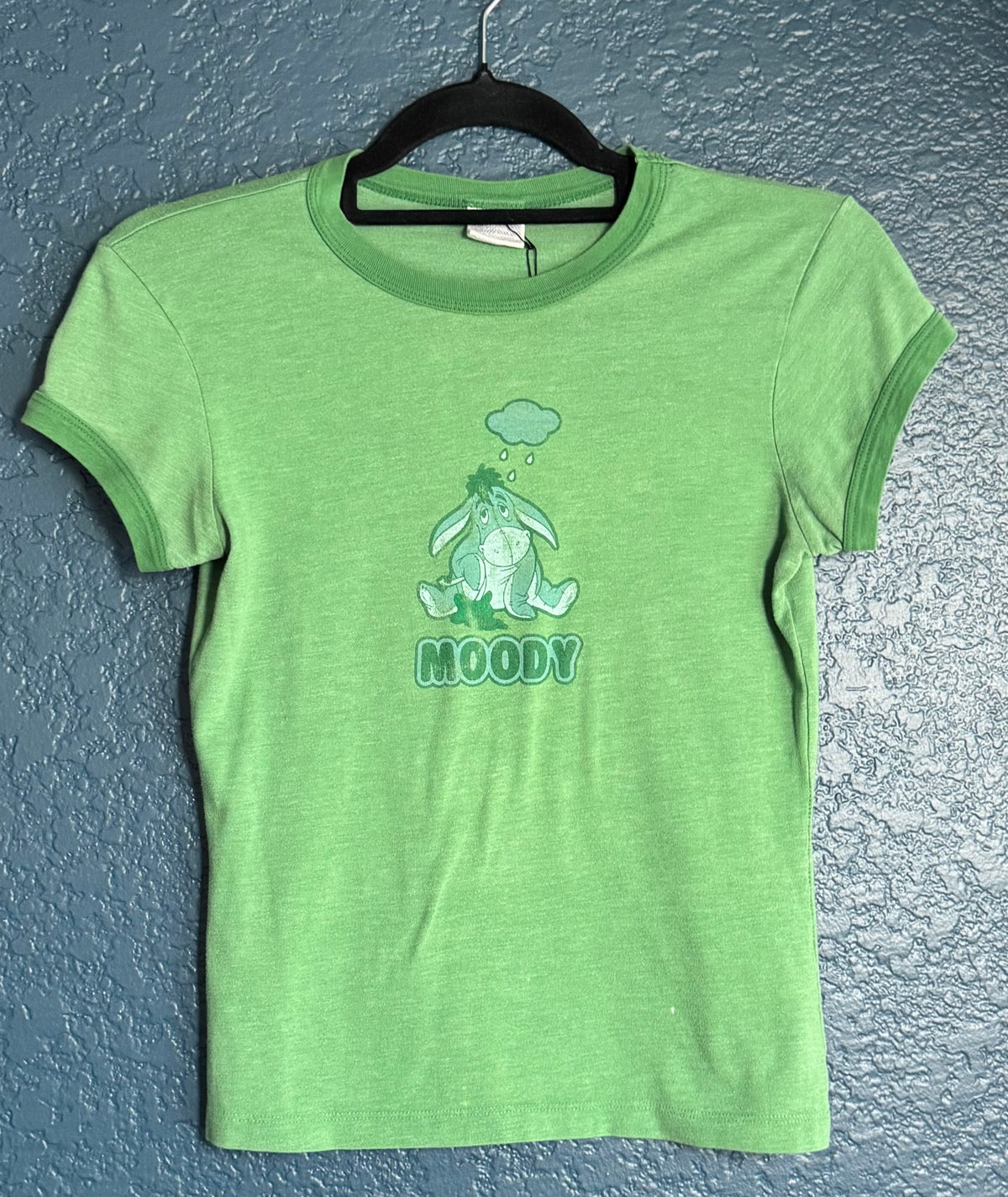 Moody Eeyore Ringer Baby Tee