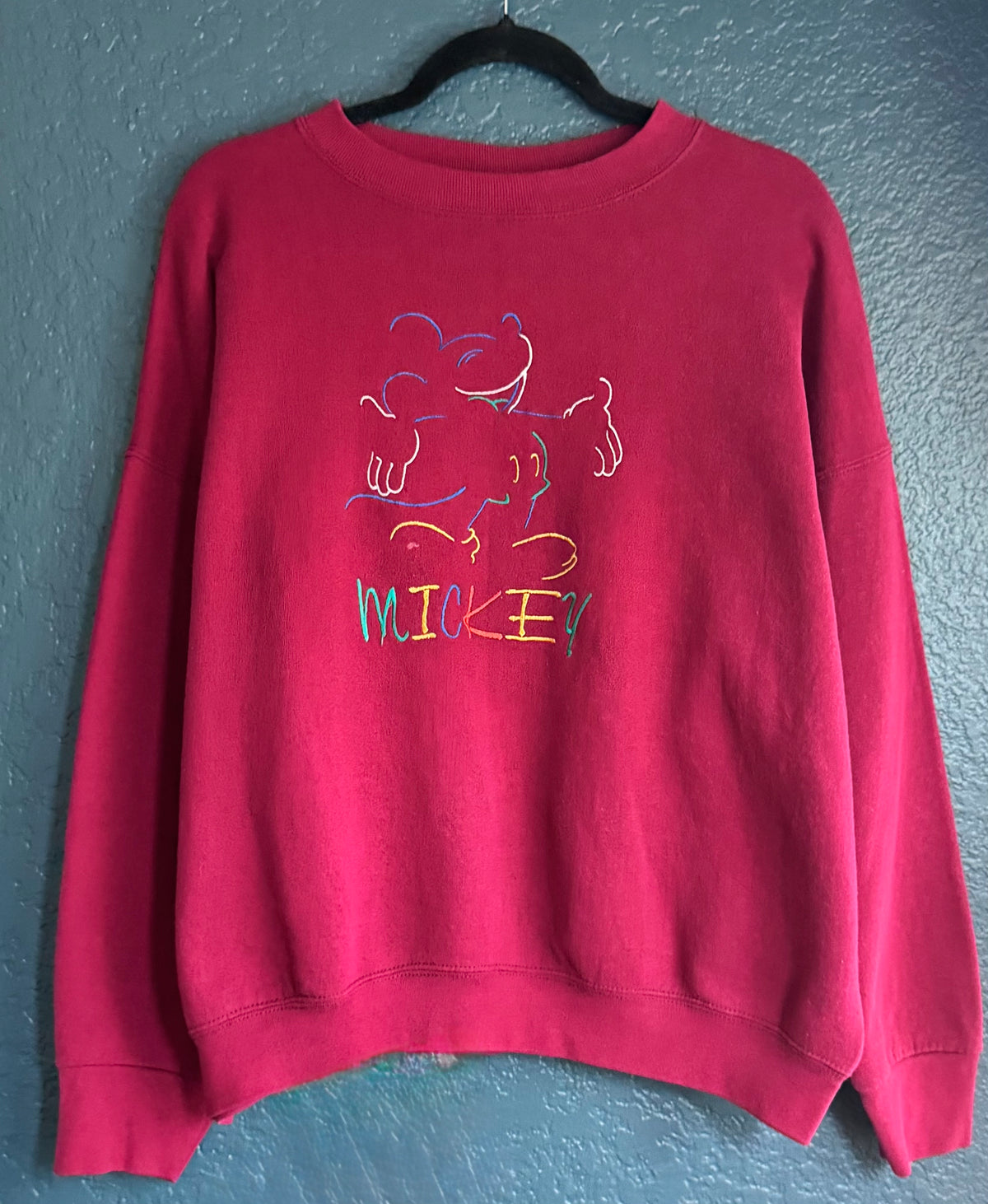 Embroidered Mickey Mouse Crewneck