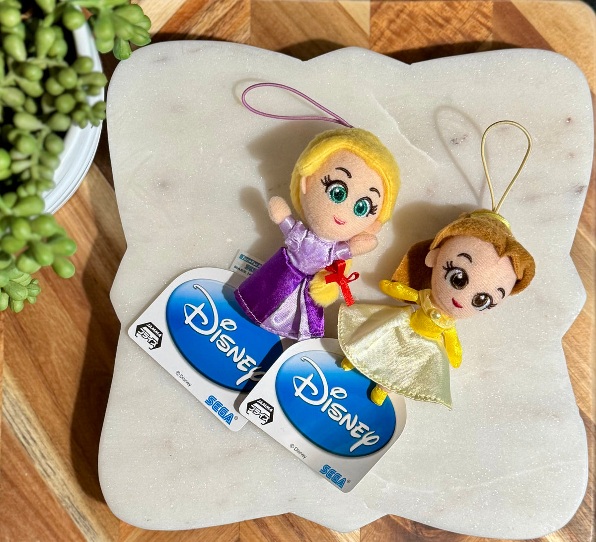 Rapunzel & Belle Plush Bag Charm / Key Chain